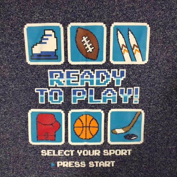 Cat & Jack Tee Shirt Boys Size Small 6-7 Blue Short Sleeve Crew Neck - Picture 4 of 9